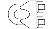 DIN 1142 Зажим троса, каната металлический стальной