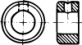 DIN 705 B Кольцо установочное стальное с отверстием под конический штифт, форма В