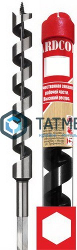 Сверло по дереву, спираль Левиса 10х230 мм, 6-гр.хвостовик, "Hardcore" -  магазин крепежа «ТАТМЕТИЗ»