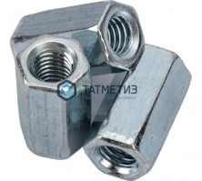 Гайка соединительная DIN 6334, оц М16  (150 шт/уп) МС -  магазин крепежа «ТАТМЕТИЗ»