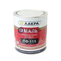 Эмаль ПФ-115  БЕЛАЯ  глянцевая 0,9 кг-. /10 ЛАКРА -  магазин крепежа «ТАТМЕТИЗ»