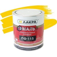 Эмаль ПФ-115  ЖЕЛТАЯ  1 кг-. /10 ЛАКРА -  магазин крепежа «ТАТМЕТИЗ»