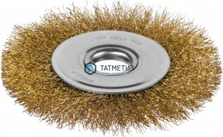 Щетка для УШМ дисковая 125 мм, витая стальная латунированная проволока 0,3мм MIRAX -  магазин крепежа «ТАТМЕТИЗ»