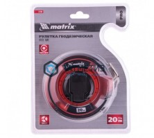 Рулетка геодезическая 20 м х 12,5 мм, закр. корп., стальная лента, односторон. шкала, PRO// Matrix -  магазин крепежа «ТАТМЕТИЗ»