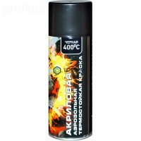 Краска аэроз. VESLEE  ЧЕРНАЯ  ТЕРМОСТОЙКАЯ  глянцевая 520 мл. -  магазин крепежа «ТАТМЕТИЗ»