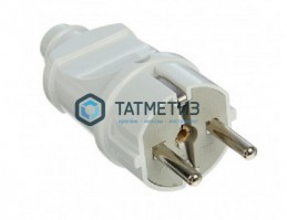 Эл.вилка прямая с/з бел. 16А А101 UNIVersal -  магазин крепежа «ТАТМЕТИЗ»