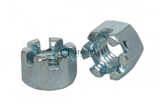 Гайка корончатая DIN 935, исп.1, оц М20 | «ТАТМЕТИЗ» Гайка корончатая DIN 935, исп.1, оц М20 - магазин крепежа «ТАТМЕТИЗ»