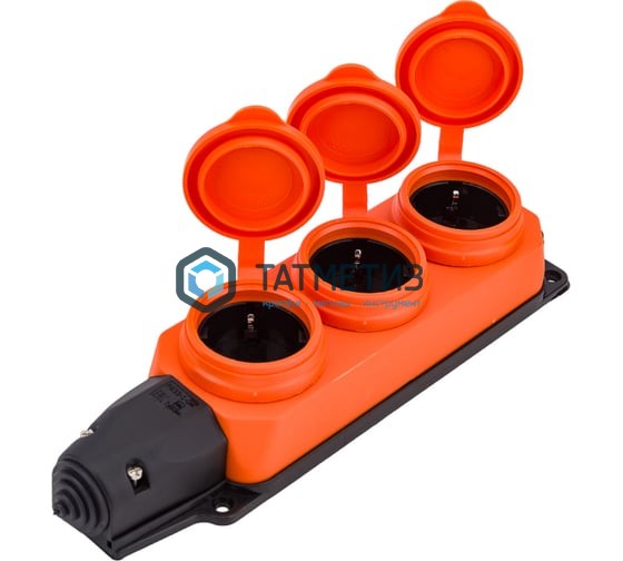 Розетка (колодка) 3-м Омега РБ33-1-0м, ОРАНЖЕВАЯ, IP44 каучук ИЭК | «ТАТМЕТИЗ» Розетка (колодка) 3-м Омега РБ33-1-0м, ОРАНЖЕВАЯ, IP44 каучук ИЭК - магазин крепежа «ТАТМЕТИЗ»