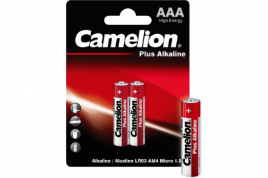 Батарейка алкалиновая тип AAA / LR03 1.5В Plus Alkaline LR03-BP2 BL2 (уп.2шт) Camelion 1651 -  магазин «ТАТМЕТИЗ»