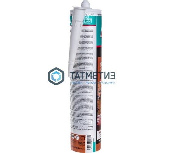 Герметик силиконакриловый 310 мл БЕЛЫЙ (12) Akfix AS606 | «ТАТМЕТИЗ» Герметик силиконакриловый 310 мл БЕЛЫЙ (12) Akfix AS606 - магазин крепежа «ТАТМЕТИЗ»